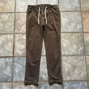 Vuori Pants Mens Large Brown Optimist Corduroy Chino Stretch V440